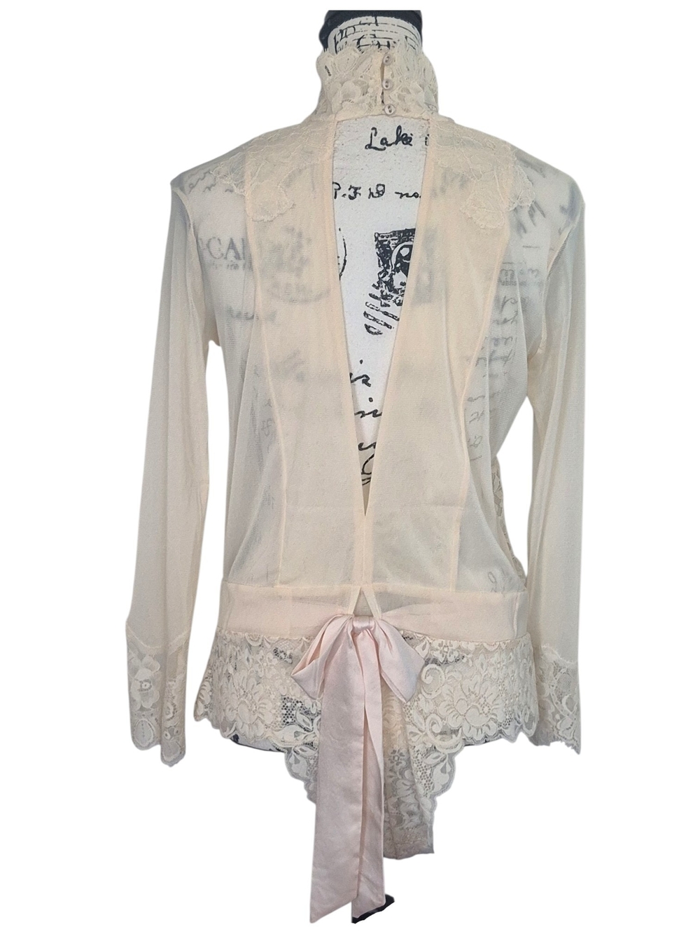 WE ARE HAH-Reversible Take Hah Bow Bodysuit in La Crem Sz XL - Picture 4 of 11